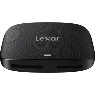 Lexar CFexpress Type B ir SD UHS-II USB 3.2 Gen2 kortelių skaitytuvas - kompaktiškas dvigubo slotų įrenginys greitam duomenų perdavimui Lexar CFexpress Type B ir SD UHS-II USB 3.2 Gen2 kortelių skaitytuvas - kompaktiškas dvigubo slotų įrenginys greitam duomenų perdavimui