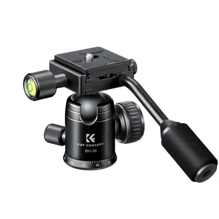 K&F Concept 26mm Metal Tripod Ball Head with Handle 360 Degree Rotating Panoramic 