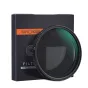 ND neitrāla blīvuma filtri - K&F Concept 55MM Nano-X Variable/Fader ND Filter, ND8~ND128, W/O Black Cross KF01.1455 - ātri pasūtīt no ražotāja