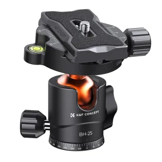 Statīvu galvas - K&F Concept Camera Tripod Ball Head with 1/4 Inch Quick Release Plate and Spirit - ātri pasūtīt no ražotāja
