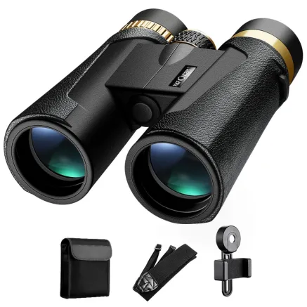 K&F Concept HY1242 12x42 Binoculars with 20mm Large View Eyepiece & BAK4 Clear Light Vision KF33.011
