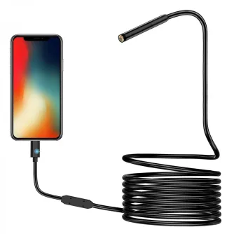 Sortimenta jaunumi - K&F Concept K&F Industrial Endoscope Inspection Camera borescope, 8 LED lights for iPhone, 8mm - 1m GW45.0053 - ātri pasūtīt no ražotāja