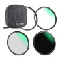 Filtru komplekti - K&F Concept Magnetic UV, Circular Polarizer & ND1000 Filter Kit with Case (49mm) SKU.1649 - ātri pasūtīt no ražotāja
