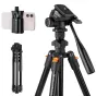 Sortimenta jaunumi - K&F Concept Ultra-Compact Aluminum Tripod (09.115) KF09.115 - ātri pasūtīt no ražotāja