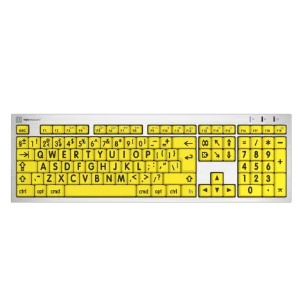 Logic Keyboard XLPrint ALBA Black on Yellow UK LKB-LPRNTBY-CWMU-UK