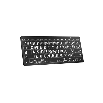 Logic Keyboard XLPrint Bluetooth White on Black UK LKB-LPWB-BTON-UK