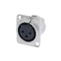 Neutrik NC3FD-L-1 XLR Female Receptacle Panel Mount Nickel