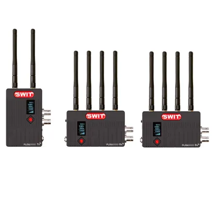 Swit FLOW2000 Tx+2Rx 2000feet (600m) Wireless FHD Video 1 Transmitter with 2 Receivers FLOW2000 TX+2RX