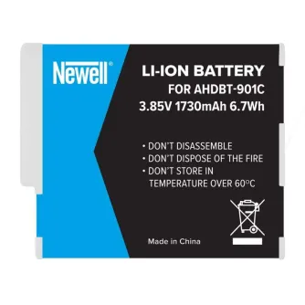 Camera Batteries - Newell SupraCell Protect replacement battery AHDBT-901c for GoPro Hero12 11/10/9 - quick order from manufacturer