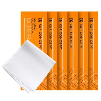 Foto kameras tīrīšana - K&F Concept K&F 6pcs Cleaning cloth set needle a dust-free cleaning cloth dry cloth white 15*15cm SKU.1684 - ātri pasūtīt no ražotāja