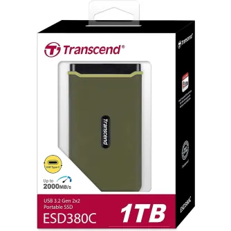 Citie diski & SSD - Ārējais SSD TRANSCEND ESD380C 1TB USB 3.2 | 3D NAND | Rakstīšanas ātrums 2000 - perc šodien veikalā un ar piegādi