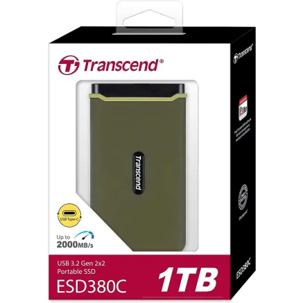 Ārējais SSD TRANSCEND ESD380C 1TB USB 3.2 | 3D NAND | Rakstīšanas ātrums 2000 