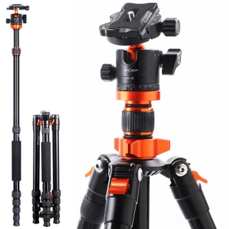 Photo Tripods - K&F Concept 1.6m Carbon Fiber Lightweight Travel Tripod with 36mm Metal Ball Head Load Capacity 8kg,Quick Release Plate,for D... - buy today in Master Foto store and with delivery Best choise selected by experts