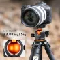 Statīvu aksesuāri - K&F Concept K&F 1.7m Carbon Fiber Travel Tripod Max Height,lightweight tripod 15kg Load for DSLR Cameras A254C4+BH-35L KF09.098 - ātri pasūtīt no ražotāja