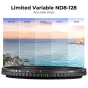Neutral Density Filters - K&F Concept 52MM XV40 Nano-X Variable/Fader ND Filter, ND8ND128, W/O Black - quick order from manufacturer
