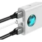 Portatīvie akumulatori - Powerbank Baseus Amblight 30000mAh, 4xUSB, USB-C, 65W (white) - perc šodien veikalā un ar piegādi
