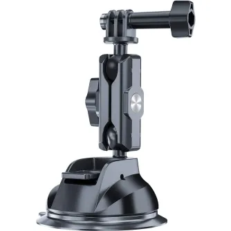 Sporta kameru aksesuāri - TELESIN Universal Suction Cup Holder with phone holder and action camera mounting TE-SUC-012 - ātri pasūtīt no ražotāja