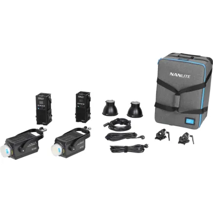 NANLITE FORZA 500B II 2 KIT LED SPOT LIGHT WITH TROLLEY CASE 12-2046 2KIT-ST