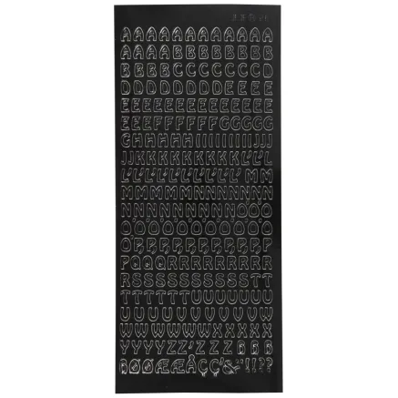 FOCUS STICKERS BLACK LETTERS SMALL UPPERCASE 170289