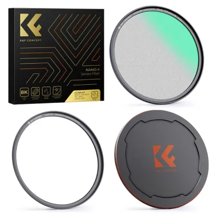 K&F Concept 52MM, NANO-X-1/8 Black Mist Magnetic filter,HD, Waterproof, Anti Scratch, Green Coated SKU.1835