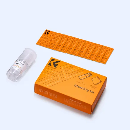 K&F Concept 11 in 1 Cleaning kit, 10*10cm While Vacuum Cleaning Cloth*10 + 30ml Cleaning Liquid SKU.2010