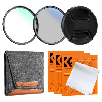 Discontinued - K&F Concept 67mm 2pcs Professional Lens Filter Kit (MCUV/CPL) + Filter Pouch+Lens Cap+3pcs*Cleaning Cloth SKU.2037V1