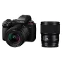 Panasonic Lumix S5 II bežkartelių kamera su 20-60mm f/3.5-5.6 ir 50mm f/1.8 objektyvais, 24,2MP pilno kadro jutiklis, 6K vaizdo įrašymas ir pažangi autofokuso sistema