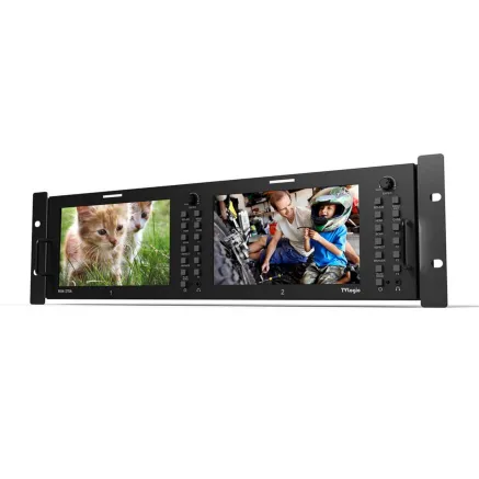 TVLogic RKM-270A Dual 7 HD/SD Multichannel LCD Rack Monitor TVL-RKM-270A