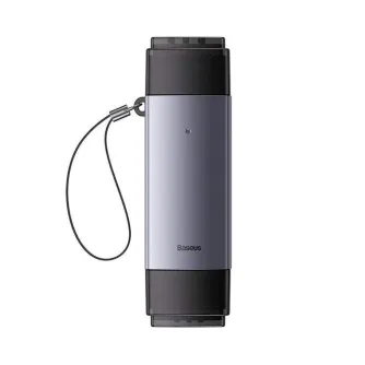 Atmiņas kartes - Baseus Lite Series SD/TF memory card reader, USB + USB-C (gray) - ātri pasūtīt no ražotāja