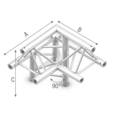Studioking Truss Triangle 90 Degree Angle Down LeftTop Up