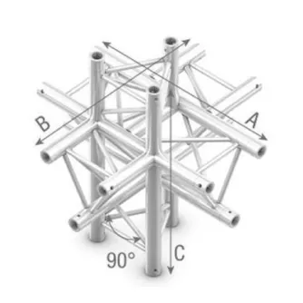 StudiokingTrussT-Cross90Degrees6WayApexUpDown