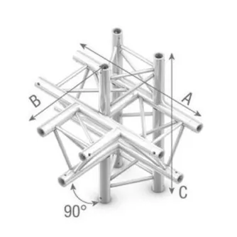 StudiokingTrussT-Cross90Degrees5WayApexUpDown