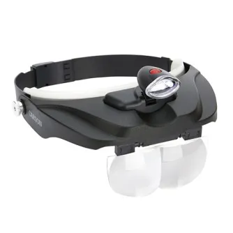 CarsonHeadmagnifierPROSeriesMagniVisorDeluxewithLEDand4lenses