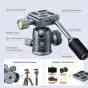 Tripod Heads - K&F Concept 26mm Metal Tripod Ball Head with Handle 360 Degree Rotating Panoramic with 1/4 inch Quick Release KF31.049V1 - quick order from manufacturer