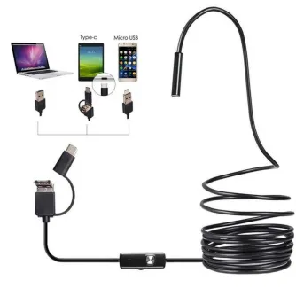 Kompaktkameras - K&F Concept K&F Wireless USB Inspection Camera, Waterproof Endoscope Inspection Camera with 6 LED Lights, 3 in 1 GW45.0005 - ātri pasūtīt no ražotāja