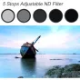 KFConceptKF43MMNano-XVariableFaderNDFilter,ND2~ND32,WOBlackCrosswith3pcscleaningclothsKF011164V1