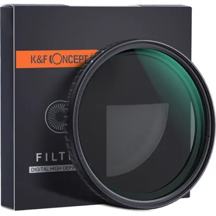 K&F Concept 49MM Nano-X Variable/Fader ND Filter, ND2ND32, W/O Black Cross with 3pcs cleaning cloths KF01.1166V1