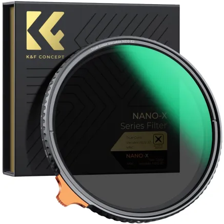 K&F Concept 82MM Variable ND Filter True Color ND2-ND32 with 28 Layers of Anti-reflection Green Film KF01.2161
