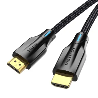 Video vadi, kabeļi - Vention HDMI pagarinātājs Vention AHBBF 8K 1m melns - perc šodien veikalā un ar piegādi