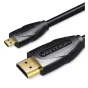 Video vadi, kabeļi - Vention Micro HDMI Cable 3m Vention VAA-D03-B300 (Black) - perc šodien veikalā un ar piegādi