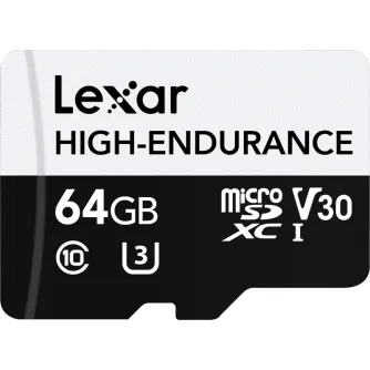 LEXARMICROSDHIGH-ENDURANCEMICROSDXCUHS-IU310R100W35(V30)64GBLSDM10-64GABHE