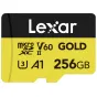 Atmiņas kartes - LEXAR MICROSD GOLD MICROSDXC UHS-II/C10/A1/U3 R280/W100 (60) 256GB LMSGOLD256G-B - ātri pasūtīt no ražotāja
