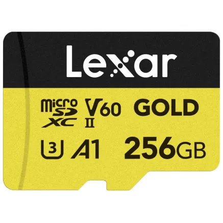 LEXAR MICROSD GOLD MICROSDXC UHS-II/C10/A1/U3 R280/W100 (60) 256GB LMSGOLD256G-B