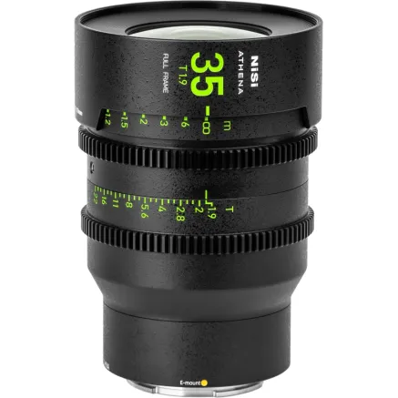 NISI CINE LENS ATHENA PRIME 35MM T1.9 E-MOUNT (WITHOUT DROP-IN FILTER) 35 T1.9 E (NO DIF)