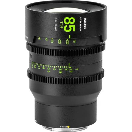 NISI CINE LENS ATHENA PRIME 85MM T1.9 E-MOUNT (WITHOUT DROP-IN FILTER) 85 T1.9 E (NO DIF)