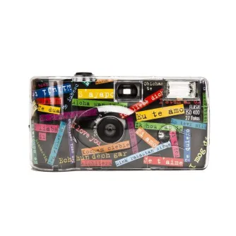 Film Cameras - Single use Camera Flash 400 27 I love You black - quick order from manufacturer