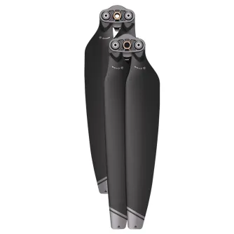 Pora DJI Inspire 3 sulankstomų greito atleidimo propelerių aukštalėkio dronams, juodos anglies pluošto mentės su greito atleidimo centriniais mazgais ir oranžiniais akcentais. Pora DJI Inspire 3 sulankstomų greito atleidimo propelerių aukštalėkio dronams, juodos anglies pluošto mentės su greito atleidimo centriniais mazgais ir oranžiniais akcentais.