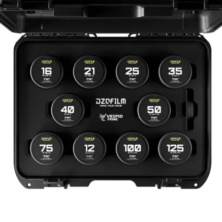 DZOFILM Vespid Prime Cine 10-Lens Kit (12/16mm T2.8 + 21/25/35/40/50/75/100/125mm T2.1)