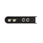 Atgalinis Roland VC-1-HS HDMI į SDI vaizdo konverterio vaizdas su dviem BNC jungtimis, dviem HDMI prievadais ir USB prievadu, matinio paviršiaus ir guminėmis kojelėmis.