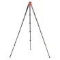 Fotopro X-Airfly tripod - orange, lengvas anglies pluošto stovas su Flip Lock sistema, išmaniojo telefono laikikliu ir reguliuojamomis kojomis fotografijai ir vaizdo įrašams